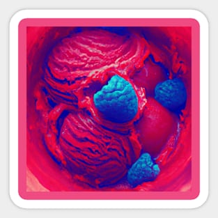 Raspberry Sorbet pop art Sticker